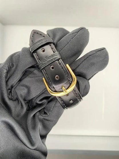 Rolex Gold Black Leather - Hình 7