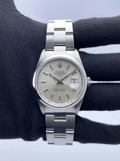 oyster Rolex Silver Dial Stainless Steel - Hình 2