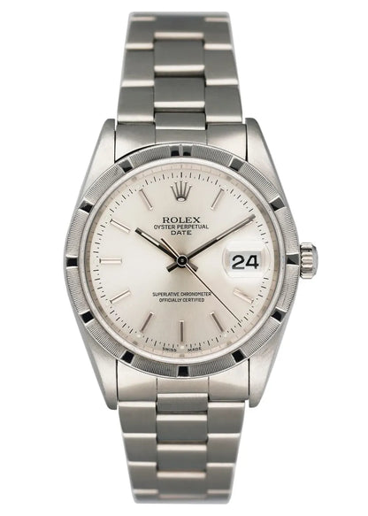 oyster Rolex Silver Dial Date