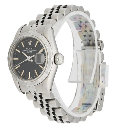 Rolex Black Dial Steel Bracelet - Hình 2