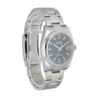 stainless Rolex Datejust Black Dial - Hình 3