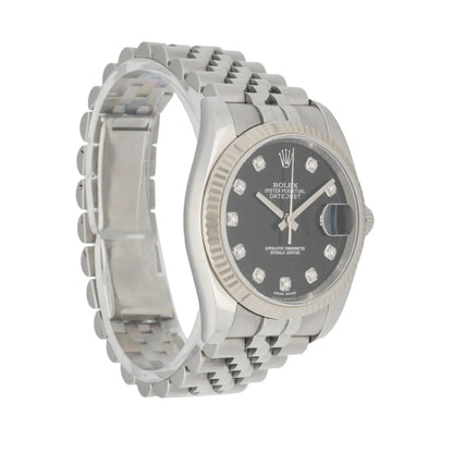 Rolex Datejust Black Diamond Dial - Hình 3
