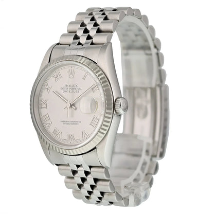 Rolex Datejust Silver Roman Dial - Hình 6
