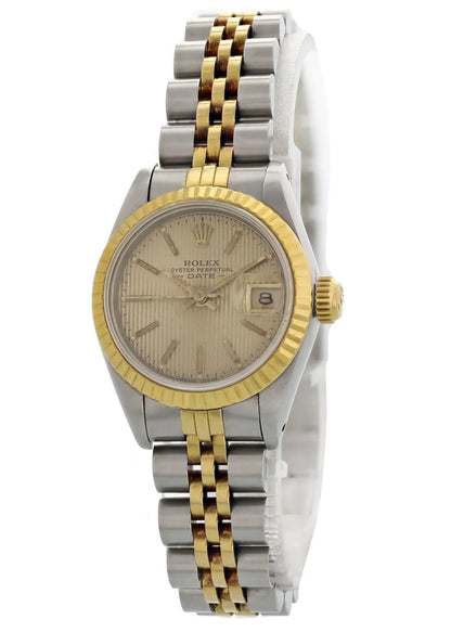 oyster Rolex Gold Steel Champagne Dial - Hình 2