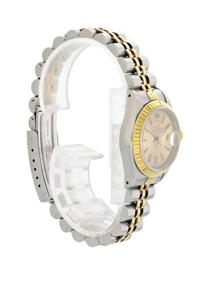 oyster Rolex Gold Steel Champagne Dial - Hình 5