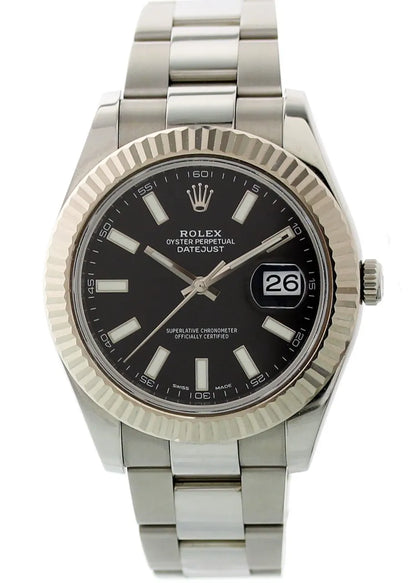 Rolex Datejust 41 Black Dial stainless - Hình 2
