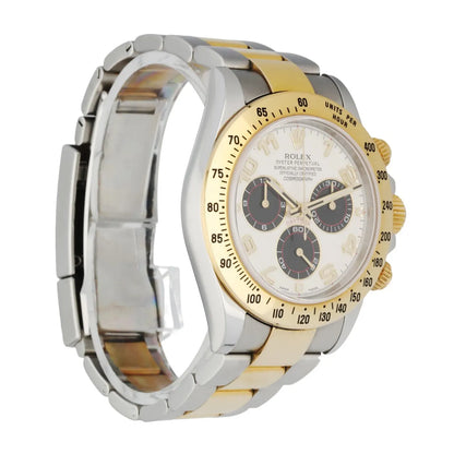stainless Rolex Daytona Two-Tone White Dial - Hình 3