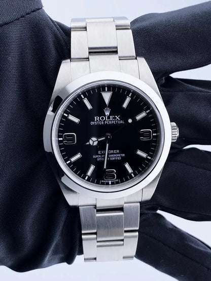 steel Rolex Explorer Black Dial - Hình 3