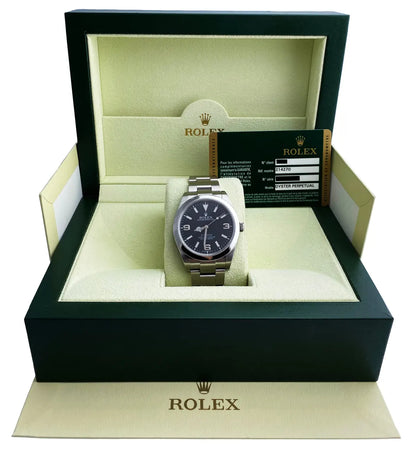 steel Rolex Explorer Black Dial - Hình 2
