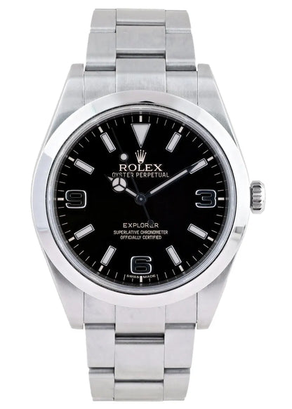steel Rolex Explorer Black Dial