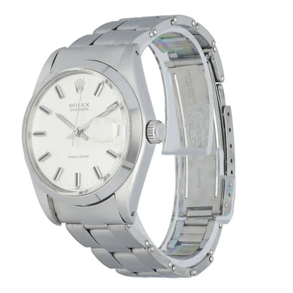 Rolex Oysterdate Precision Silver Stick Dial - Hình 2