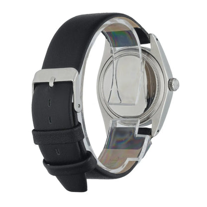 black Rolex Oysterdate Silver Dial - Hình 5