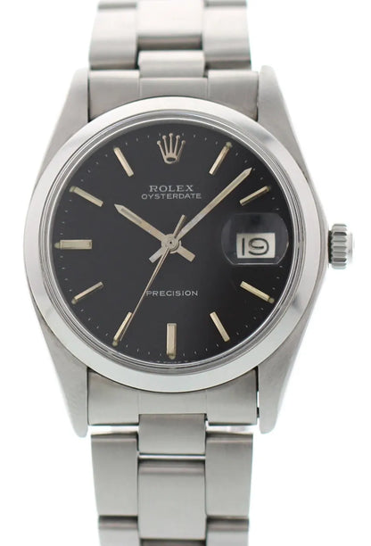 oysterdate Rolex Black Dial Precision - Hình 2