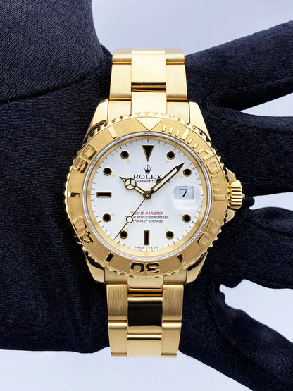 white Rolex Yacht-Master Gold