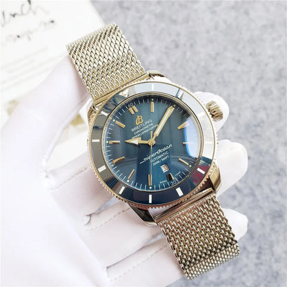 Breitling Blue Dial Mesh - Hình 8