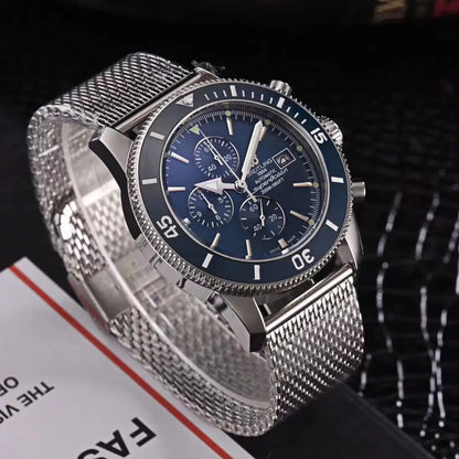 Breitling Steel Mesh Chronograph - Hình 4