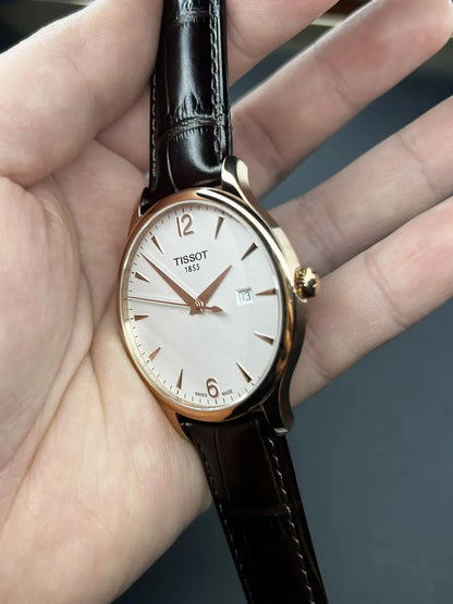 everytime Tissot Rose Gold Leather - Hình 4