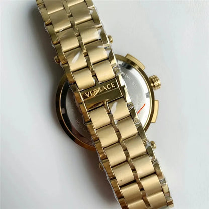 Versace Gold Tachymeter Watch - Hình 3